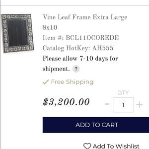 BUCCELLATI sterling silver frame, XL  grape leaf